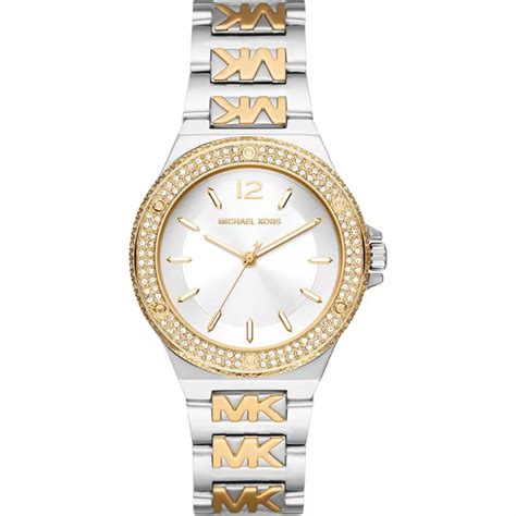 michael kors lennox pavé two-tone watch|michael kors lennox watch.